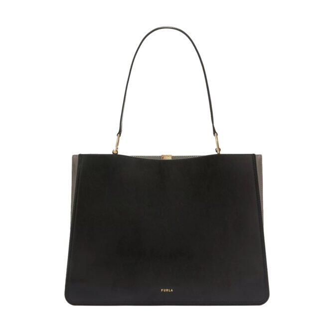 Agata l tote nero + urban gray