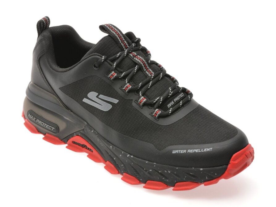 Acasa 9 Pantofi sport SKECHERS negri, MAX PROTECT, din material textil